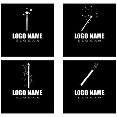 Wand magic hat Logo Template vector symbol design