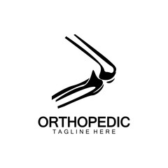 Orthopedic Health Bone Logo vector illustration Design template,Knee Bone Logo designs concept, Health Bone logo symbol icon