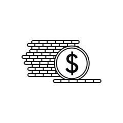 Coins metal money financial symbol in stacks image