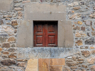 Naklejka premium stone houses of a mountain village