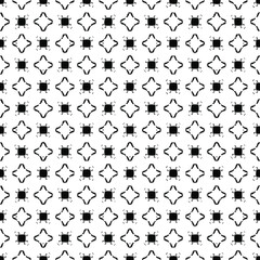 Black and white pattern texture. Bw ornamental graphic design. Mosaic ornaments. Pattern template. Vector illustration.
