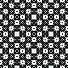 Black and white pattern texture. Bw ornamental graphic design. Mosaic ornaments. Pattern template. Vector illustration.
