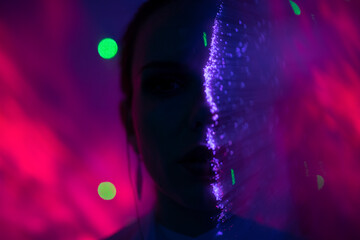 Galaktische Frau im cyber space