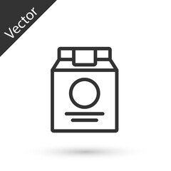 Grey line Online ordering and fast food delivery icon isolated on white background. Vector