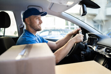 Delivery Worker Man In Uniform