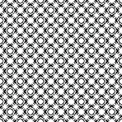 Fototapeta premium Black and white pattern texture. Bw ornamental graphic design. Mosaic ornaments. Pattern template. Vector illustration.