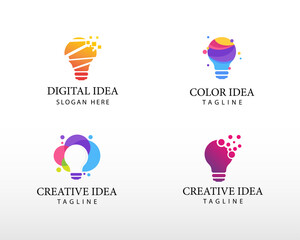 Creative idea set logo beauty logo color idea logo