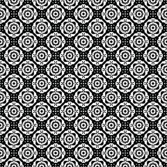 Black and white pattern texture. Bw ornamental graphic design. Mosaic ornaments. Pattern template. Vector illustration.