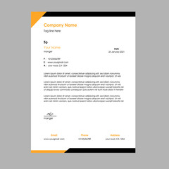 Abstract corporate professional letterhead template design