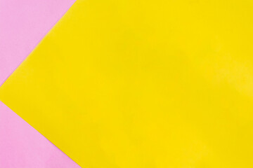 Abstract yellow and pink color paper geometric composition background.