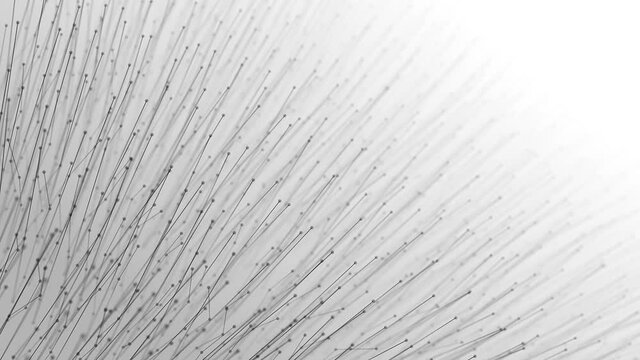 Abstract Technology Background With Pinhead Patterns Looping/ 4k animation of an abstract technology background with moving lines and dots for network digital data concept and communication seamless l