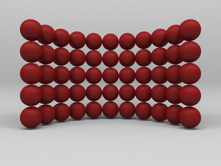 Red shiny spheres design background