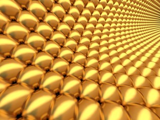 Fototapeta premium Golden polish spheres ballc design background