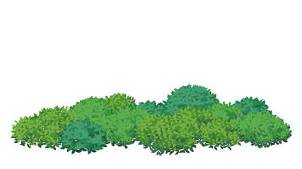 低木のフレームイラスト素材_木の葉の茂み