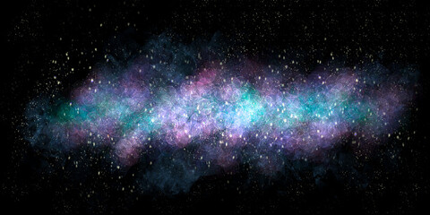 Sci-fi Galaxy Constellation Illustration for Background