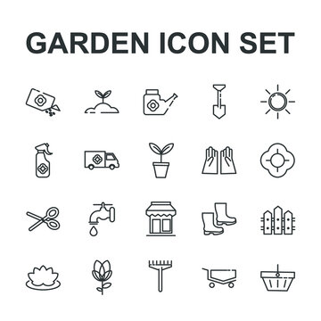 garden set icon, isolated garden set sign icon, vector illustration