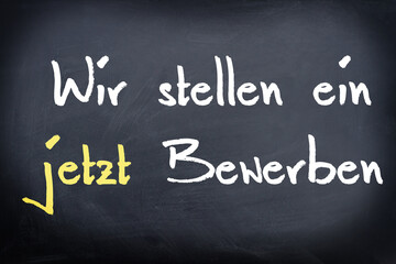 Wir stellen ein - jetzt bewerben