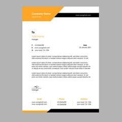 Abstract corporate professional letterhead template design .eps