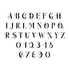 Vintage decorative font - Cathleen. Retro typerface. Elegance serif alphabet. Vector font for label, branding, tags, t-shirt, alcohol bottle.