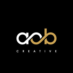 AOB Letter Initial Logo Design Template Vector Illustration