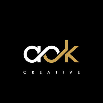 AOK Letter Initial Logo Design Template Vector Illustration