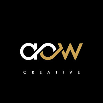 AOW Letter Initial Logo Design Template Vector Illustration
