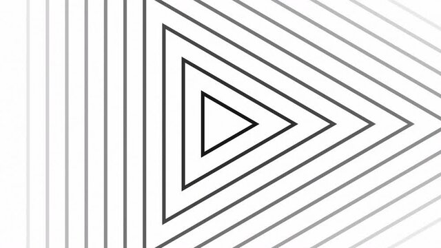 CGI motion graphics loop of hypnotizing black triangles background