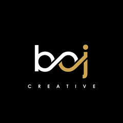BOJ Letter Initial Logo Design Template Vector Illustration