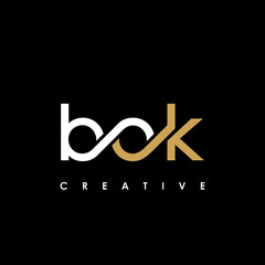 BOK Letter Initial Logo Design Template Vector Illustration