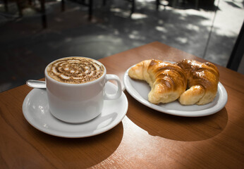 croissant and coffee