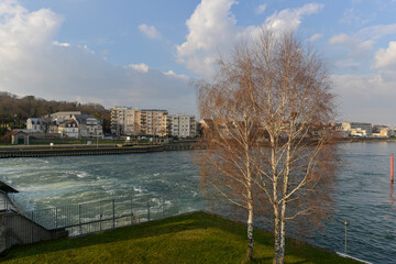 La Seine, écluse, Ablon sur Seine, Val de Marne, 94480