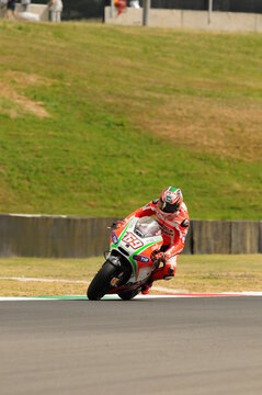 MUGELLO - ITALY, JULY 13: US Ducati rider Nicky Hayden at 2012 TIM MotoGP of Italy at Mugello circuit on July 13, 2012
