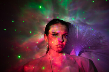 Galaktische Frau im Crypto Universum 