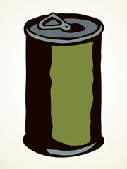 Can bottle. Vector drawing sketch