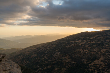 Mountainous landscape in Sierra Nevada in southern Spain