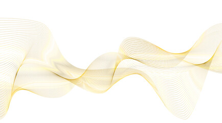 Design elements. Wave of many glittering lines. Abstract vertical glow wavy stripes on white background isolated. Creative line art. Vector illustration EPS 10 art deco style for wedding invitation © Yuriy Bogdanov