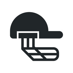 Cricket helmet icon