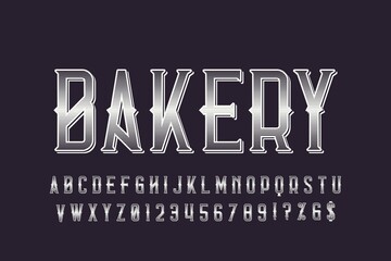 alphabet retro font, typeface design, violet vector background