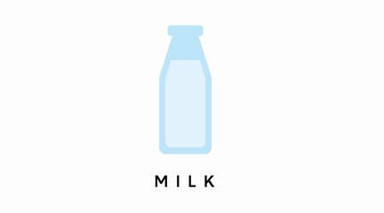 Milk Bottle Icon. Vector isolated illustration of a milk bottle