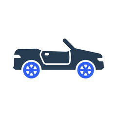 Fototapeta premium Convertible car icon