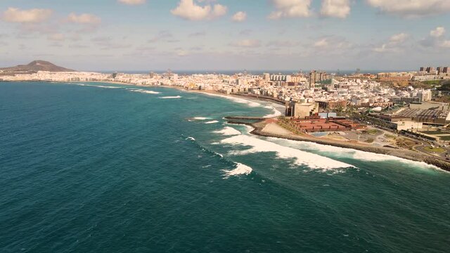 Aerial view on Las Palmas de Gran Canaria, Canary Islands, Spain