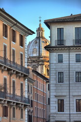 Fototapeta na wymiar Cityscape of the downtown of Rome, Italy