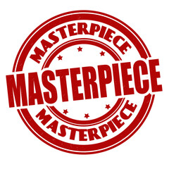 Masterpiece grunge rubber stamp