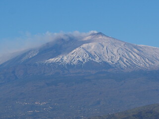 Vulkan &Auml;tna und antikes Theater in Taormina, Sizilien