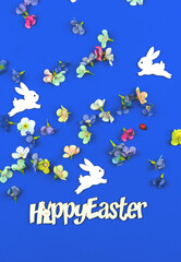 Happy Easter creative postcard woth text message