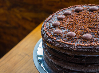 chocolate cake on a plate