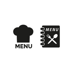 Cafe menu icon on white background.