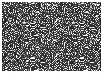 Pattern with stormy twisted waves.