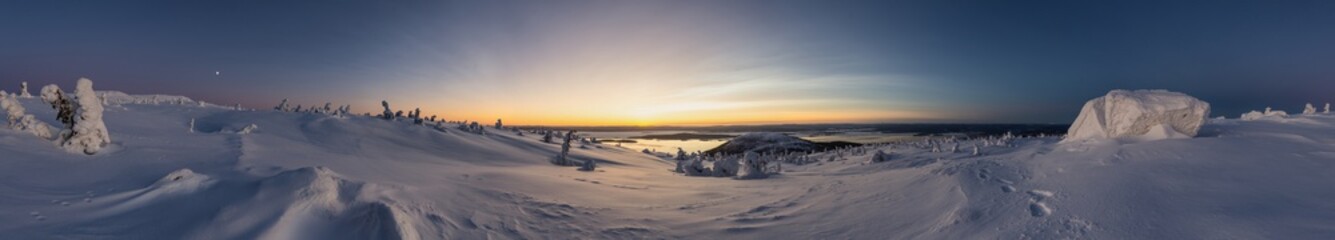 Sunset in the polar night