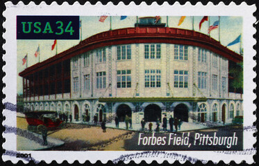 Forbes Field of Pittsburgh on american stamp